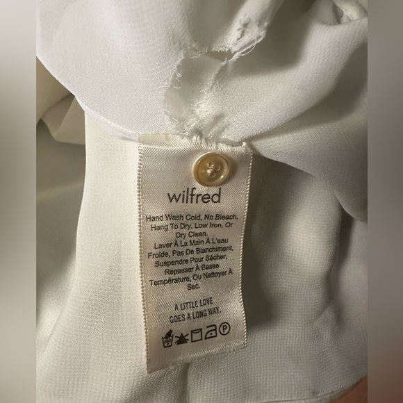 NWT Aritzia Wilfred white halter cropped Patrice blouse S - Picture 7 of 9